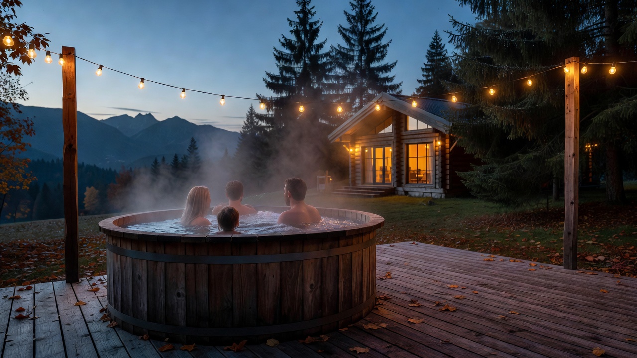 rodzina w jacuzzi